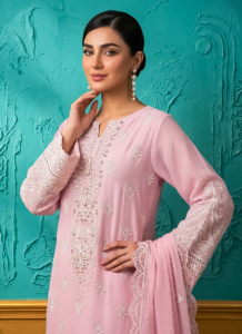 pink pearl chiffon set