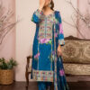 black silk printed suit