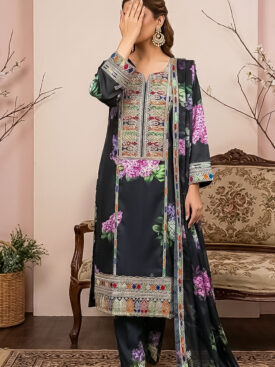 black silk printed suit