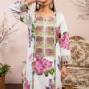 black silk printed suit