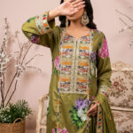black silk printed suit