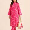 blue floral printed classic lawn suit