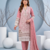 elegant rose pink outfit crafted from chiffon suit