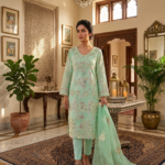 blush pink floral printed silk suit