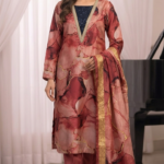 luxury printed silk 3 piece suit