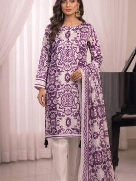 purple royale printed silk suit