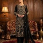 elegant maroon embroidered suit