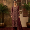 elegant maroon embroidered suit