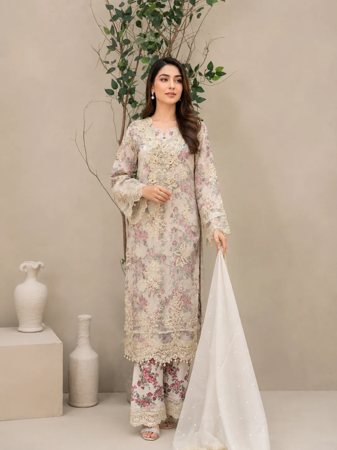 mint pistachio printed silk