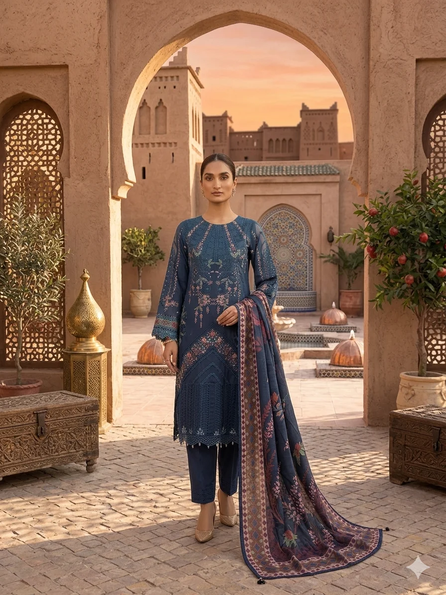 graceful dusty pink cottton suit